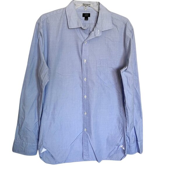 J.Crew Slim-fit Ludlow Premium Cotton Slim Fit Dress Shirt Blue Size L - Picture 1 of 5